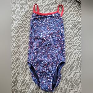Nike Hydrastrong Blue Pixel Swimsuit -- Size 34 / WMS 8